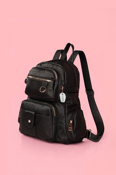 westbag 2'li Kadın Suni Deri Çok Gözlü Sırt Çantası