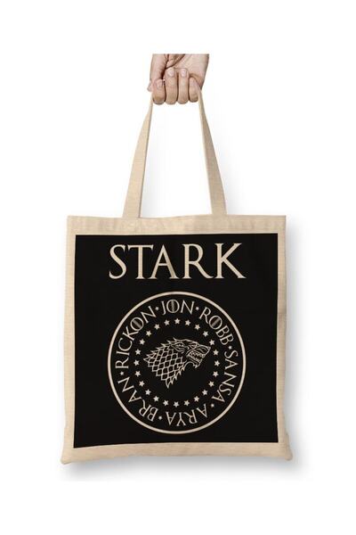 dekado حقيبة قماش بشعار Casa Stark بمقبض طويل