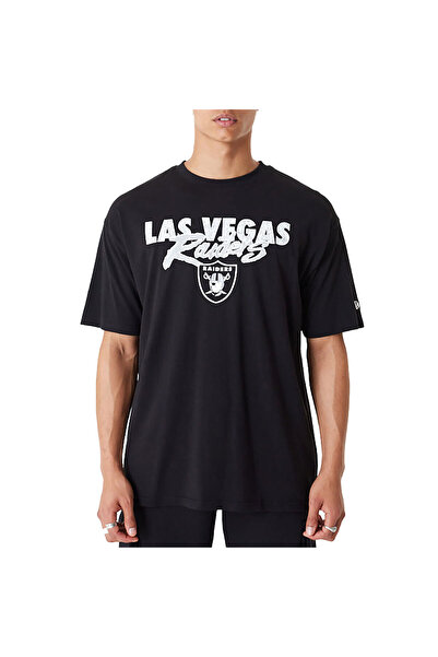 NEW ERA NFL Μπλουζάκι Oversized με Σχέδιο Κειμένου LAS VEGAS RIDERS Μαύρο L