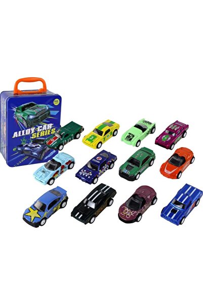 LeanToys Set de vehicule cu tracțiune prin fricțiune 12 ELE Metal 1:64
