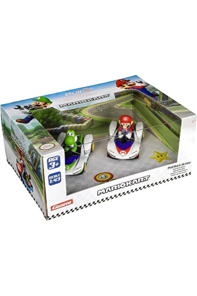 Carrera Mario Kart Mario + Yoshi Set de viteză cu mașini de tractare 2 mașini