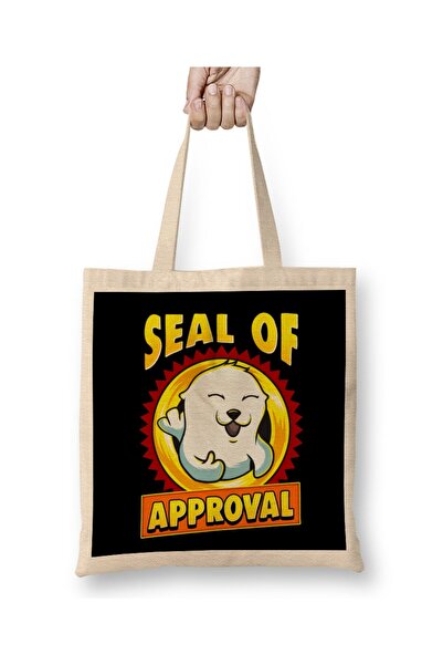 dekado حقيبة حفاضات لطيفة ومضحكة من Approval Baby Seal Cub Pun بمقبض طويل