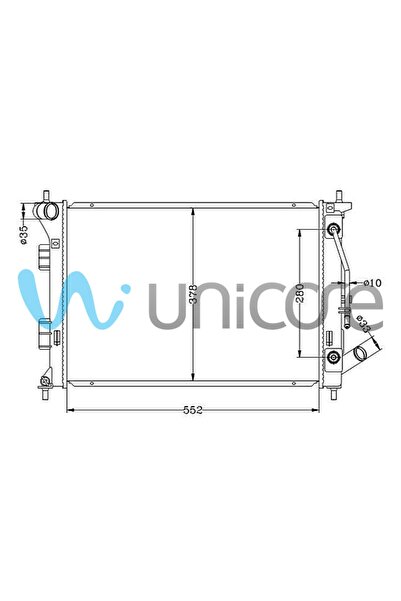 SU RADYATÖRÜ HYUNDAI i30 1.6GDI 2012+ OTOMATİK 552*378 / 25310-3X101, 25310-A6150