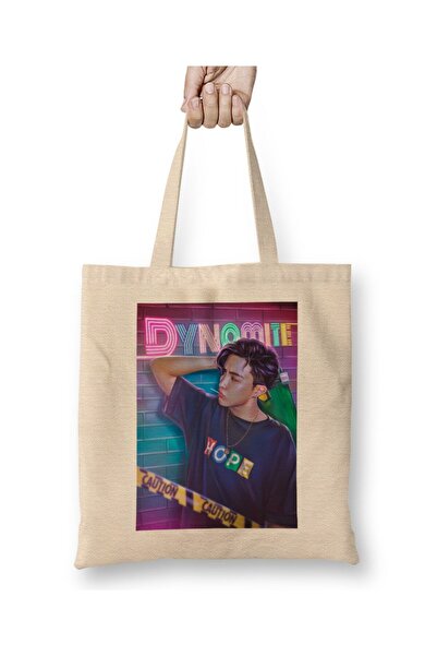 Generic Brand حقيبة قماش BTS Dynamite 02 بمقبض طويل
