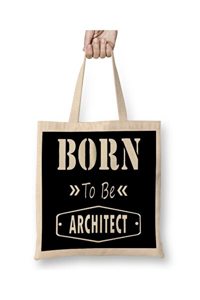 dekado حقيبة قماش Born To Be Architect ذات مقبض طويل