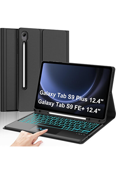 JADEMALL Blue case and keyboard with backlight compatible with Samsung Tab FE...