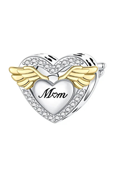 Choice18 SCR6131 New Heart-Shaped Charms 925 Sterling Silver Flower Forever L...