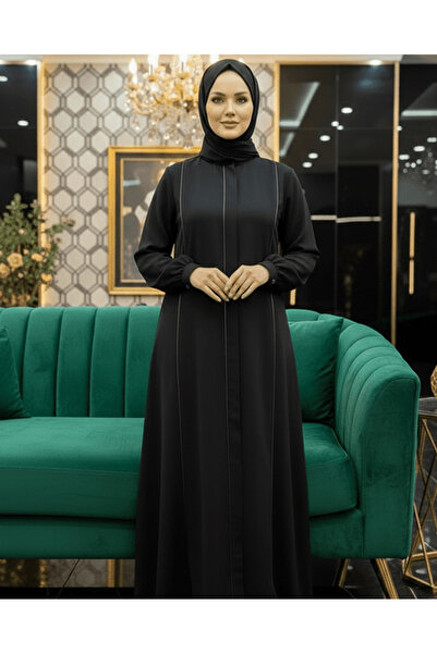 HARİKA WEAR DUBAİ İPEĞİNDEN CEPLİ VE GENİŞ KESİMLİ FERACE