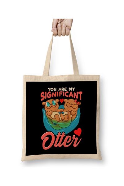 dekado Cute & Funny You Are My Significant Otter Pun Cloth Bag Long Handle