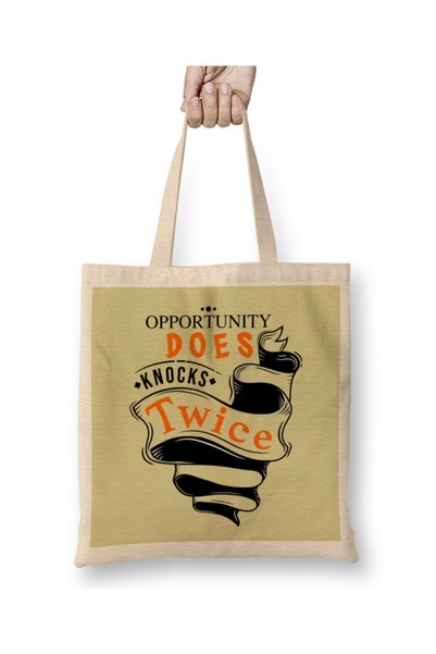 Generic Brand Opportunity Does Knocks Twice Cloth Bag Long Handle