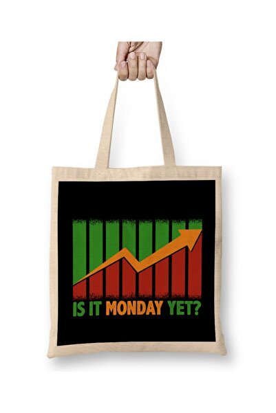 dekado حقيبة قماش Daytrader ذات مقبض طويل من Is It Monday Yet Funny Stock Market