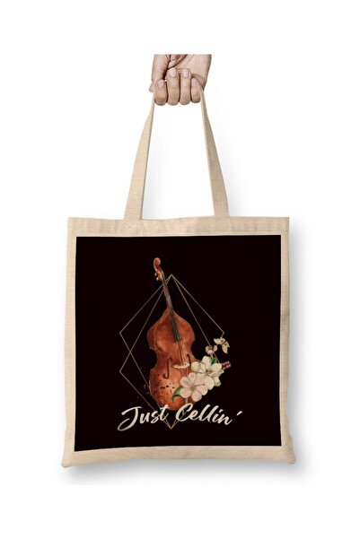dekado Cello Flower Cellist Classical Music Musical Instrument Cloth Bag Long...