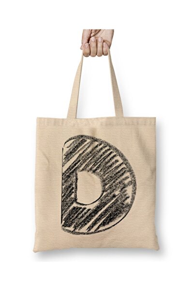 dekado Letter D Cloth Bag Long Handle