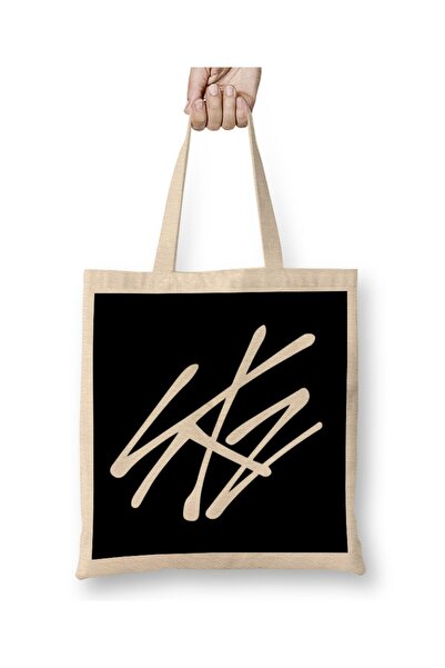 Generic Brand Kpop Stray Kids Skz Logo 01 Cloth Bag Long Handle