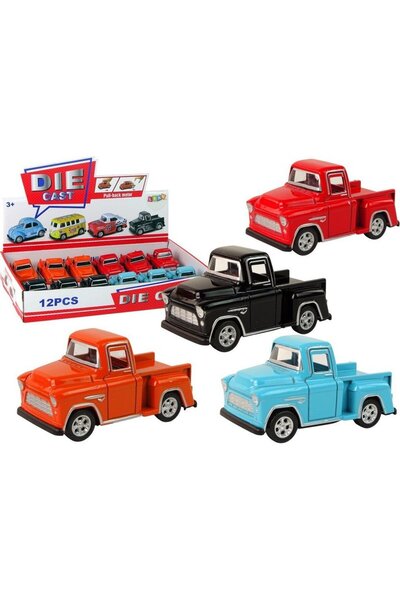 LeanToys Spring Spring Cu tracțiune prin fricțiune Autoturism Pick-up 4 culori