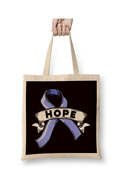dekado حقيبة قماش للتوعية بشهر منع إساءة معاملة الأطفال من Hope Blue Ribbon ب...