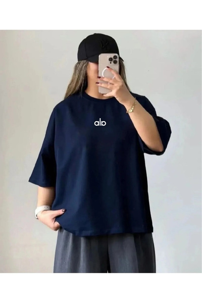 ZAVIXO Γυναικείο μπλουζάκι με στάμπα, oversized, 100% βαμβάκι |   Άνετο κοντο...
