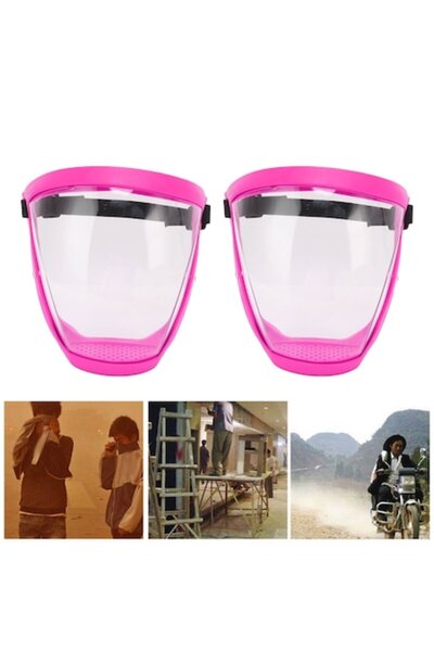 Jormftte Vizieră de protecție, Set de 2, Transparent/Roz
