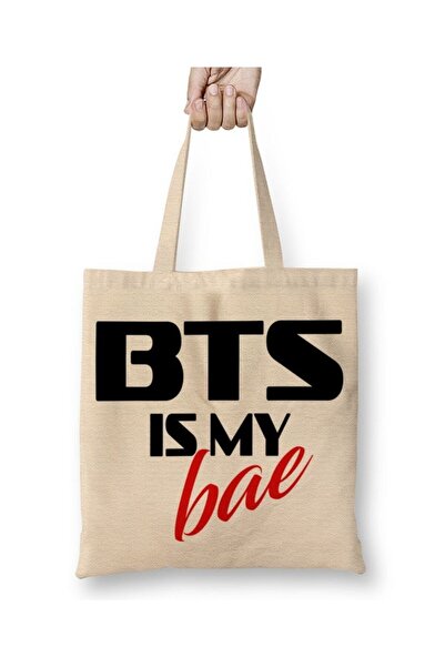 dekado حقيبة قماش BTS Is My Bae ذات مقبض طويل