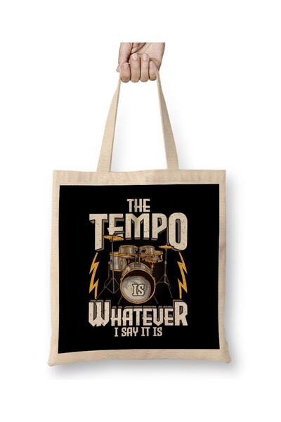dekado The Tempo Is Whatever I Say It Is Awesome Drummer Tote Bag Long Handle
