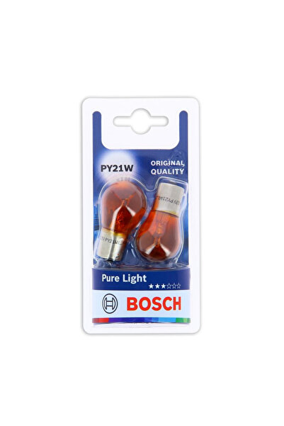 Bosch PY21W Pure Light 12V 21W Turuncu Sinyal Ampulü 2'li BAU15s
