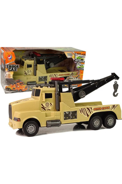 LeanToys Asistență rutieră pentru remorcă auto, 1:10, frânghie, maro
