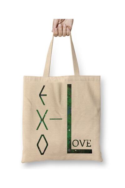 dekado حقيبة قماش Exo Love بمقبض طويل
