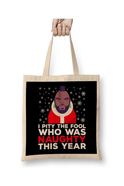 dekado حقيبة يد مستر تي آي Pity The Fool That Was Naughty Christmas Knit Patt...