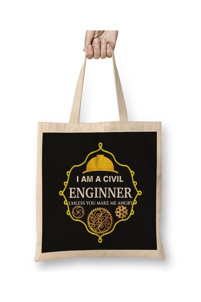 dekado I Am A Civil Engineer Unless You Make Me Angry Cloth Bag Long Handle