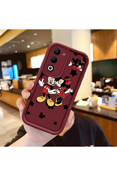 Hontinga OPPO A5 4G Uyumlu Darbeye Dayanıklı Basit Bordo Silikon Telefon Kılı...