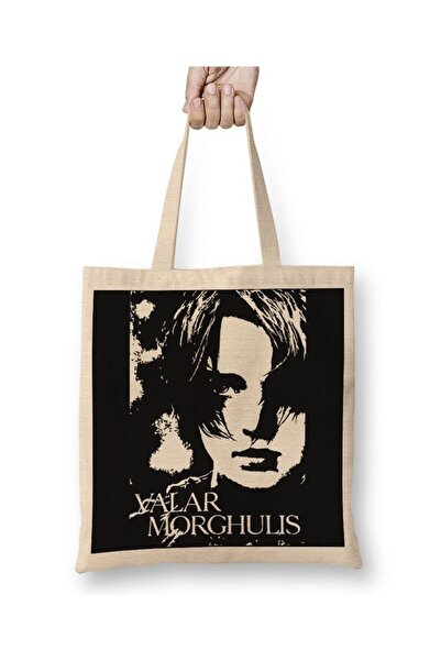 dekado حقيبة قماش Valar Morghulis بمقبض طويل