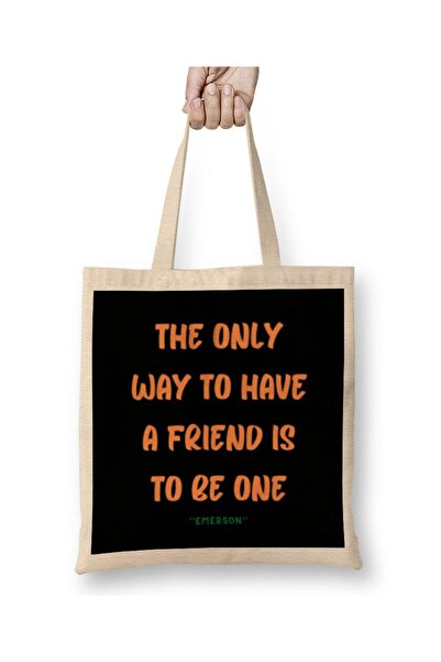 dekado حقيبة قماش إيمرسون ذات مقبض طويل من Friendship Quotes DAY Ideas LOVE
