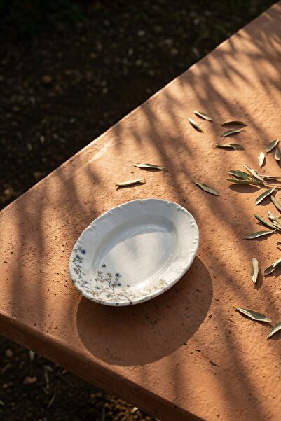 ACAR Silent Bloom Farfurie din porțelan tip barcă - 20 cm