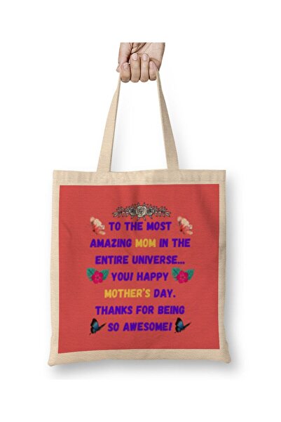 dekado Mother's Day Sayings & Quotes for Mom 2021 Cloth Bag Long Handle