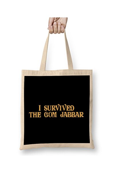 dekado حقيبة قماش Dune I Survived The Gom Jabbar بمقبض طويل