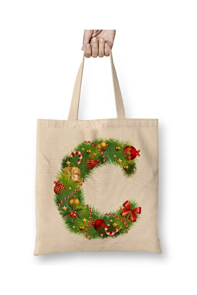 dekado New Year's Eve Special Letter C Cloth Bag with Long Handle