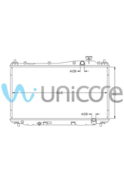 UNİCORE SU RADYATÖRÜ HONDA CIVIC 1.4, 1.6 16V VTEC 2001+ MANUEL AC+ 350*658 /...