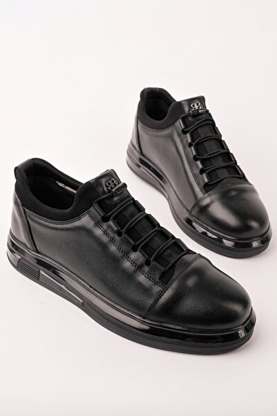 MUGGO Dusk Genuine Leather Men's Thick Sole Lace-Up Daily Casual Sneaker