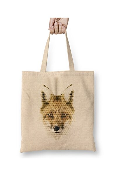 dekado Geometric Animal Lion Tote Bag Long Handle