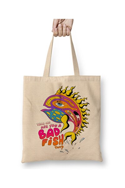 Generic Brand حقيبة حمل من Fish Are You A Badfish بمقبض طويل