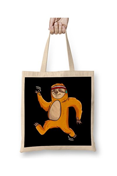 dekado Funny Sloth Running & Sweating Headband Athlete Tote Bag Long Handle