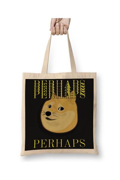 dekado حقيبة قماش PerDoge بمقبض طويل