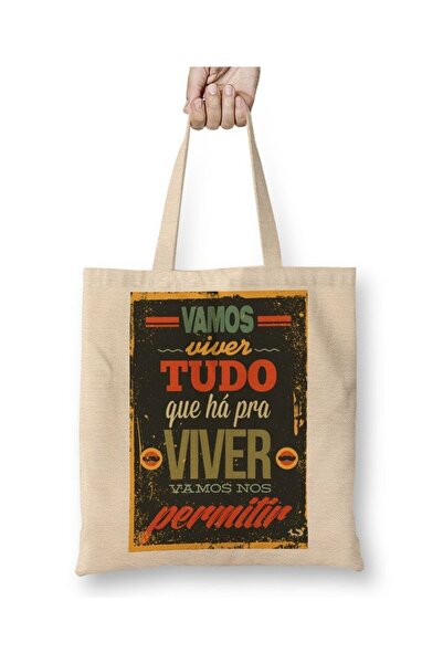 dekado Vamos Viver Tudo Cloth Bag Long Handle