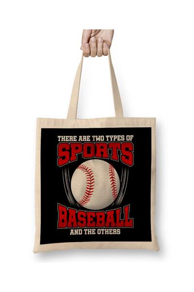 dekado Funny Two Types of Sports Baseball and The Others Tote Bag Long Handle