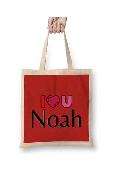 dekado Noah Name Custom Design Gift Baby-Gift For Him Diaper Bag Long Handle