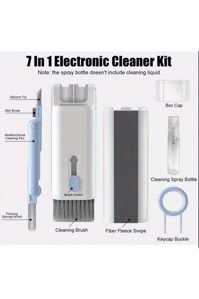 Generic Seven-in-one Multifunctional Dust Removal Brush, Keycap Pulling Tool ...