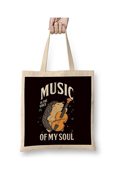 dekado Music Voice Of Soul Cello Player Cellist Hedgehog Musician Cloth Bag L...