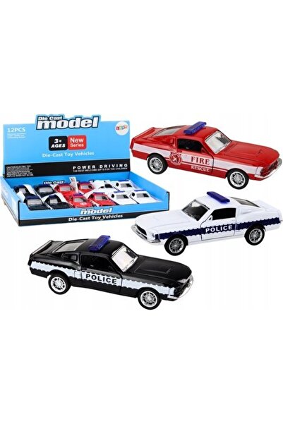 LeanToys Mașină de poliție, Mașină de pompieri, Vehicule privilegiate, Mixt 1:32