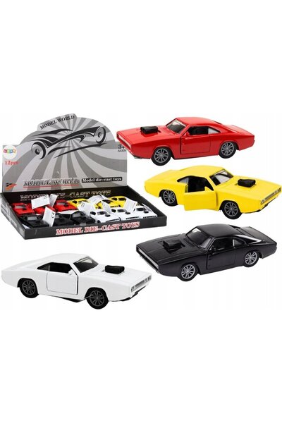 LeanToys Mașină cu motor 1:32 Lumini Sunete Alb Roșu Negru Galben