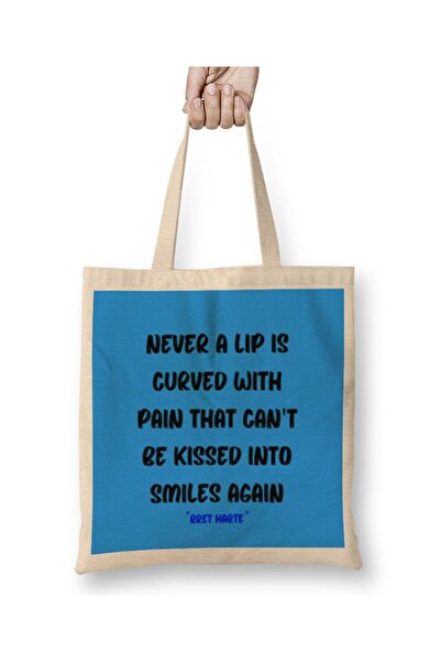 dekado Smile emoji Quotes Funny Happy Face love Gift Cloth Bag Long Handle